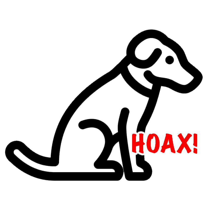 Hond icon noun project met toegevoegde hoax